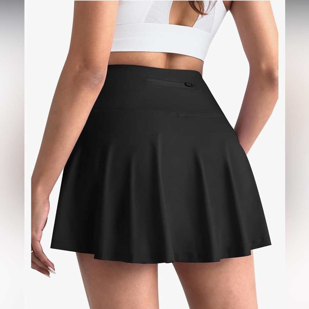 Women's Black Athletic Skort